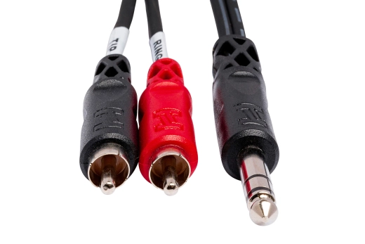 Unbalanced Insert Cable, 1/4 in TRS to Dual RCA - 2 M