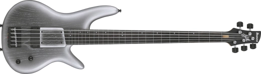 Ibanez - Basse signature Gary Willis sans frettes  5cordes avec tui souple Fini Wave Burst argent mat