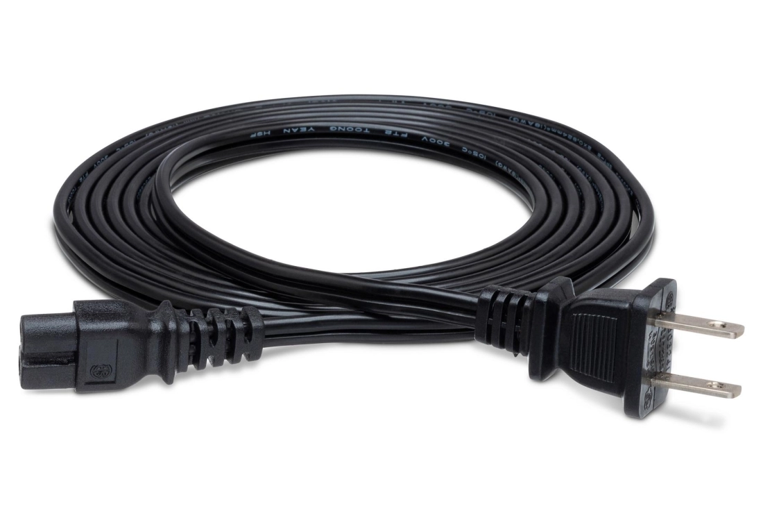 IEC C7 to Nema 1-15 Polarized Power Cord - 8 Foot