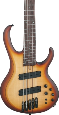 BTB Bass Workshop 5-String Electric Bass, Multiscale - Natural Browned Burst Flat