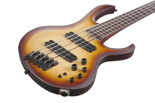 BTB Bass Workshop 5-String Electric Bass, Multiscale - Natural Browned Burst Flat