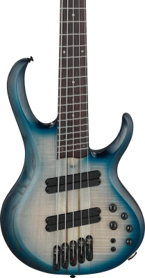 BTB Bass Workshop 5-String Electric Bass, Multiscale - Cosmic Blue Starburst Low Gloss