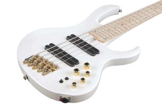 BTB Bass Workshop 5-String Electric Bass, Multiscale - Pearl White Matte