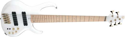 BTB Bass Workshop 5-String Electric Bass, Multiscale - Pearl White Matte