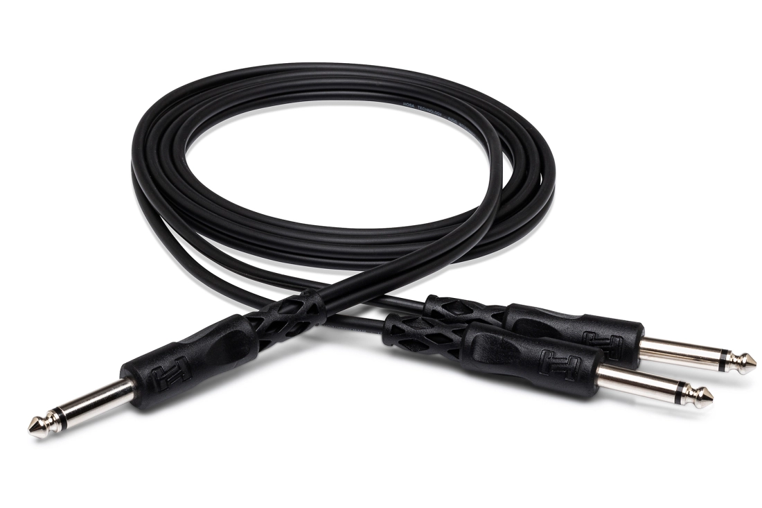 Y Cable, 1/4 in TS to Dual 1/4 in TS - 3 Foot