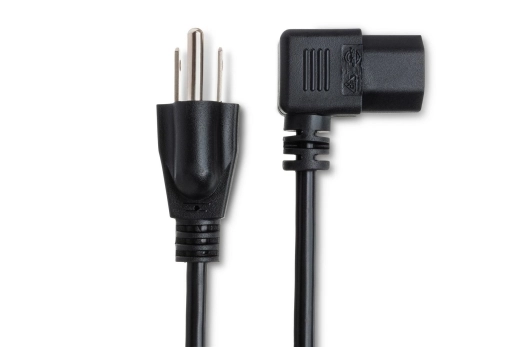 IEC C13 Right Angle to Nema 5-15P Power Cord - 1.5 Foot