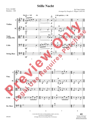 Stille Nacht - Gruber/Wagner - String Orchestra - Gr. 2