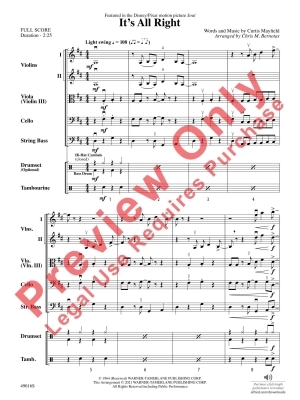 It\'s All Right - Mayfield/Bernotas - String Orchestra (Flex) - Gr. 2.5