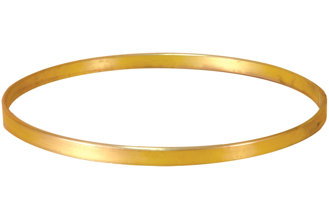 Flat Bar Rolled Brass Tone Ring - 11\'\'