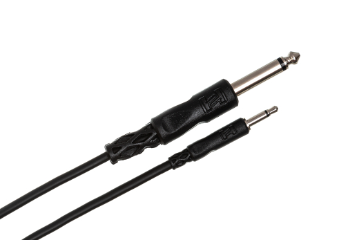 Mono Interconnect 3.5mm TS to 1/4 in TS - 3 Foot