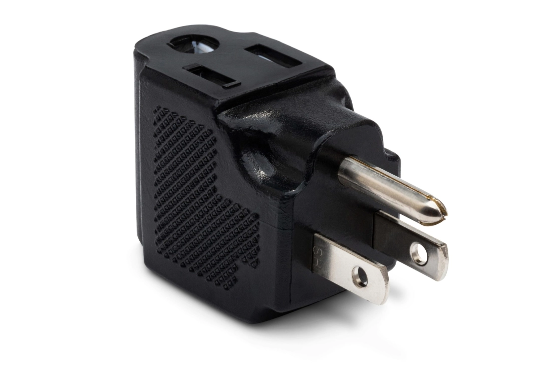 Right Angle Power Adapter Nema 5-15R to Nema 5-15P