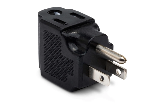 Hosa - Right Angle Power Adapter Nema 5-15R to Nema 5-15P