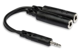 Hosa - Y Cable, 3.5mm TRS to Dual 1\/4 TRS-F, 6 inches