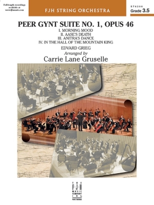 FJH Music Company - Peer Gynt Suite No.1, Op.46 Grieg, Gruselle Orchestre  cordes Niveau3.5
