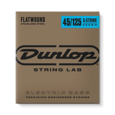 Dunlop - Stainless Steel Flatwound Bass Strings, 45-125 - 5-String