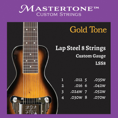 Gold Tone - Lap Steel 8 Strings - Custom Gauge