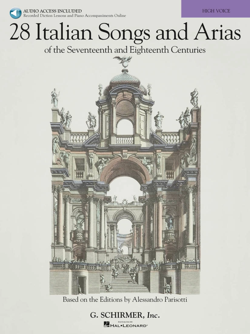 28 Italian Songs & Arias of the 17th & 18th Centuries - Parisotti - High Voice/Piano - Book/Audio Online