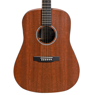D-X1E Figured Mahogany HPL Dreadnought Acoustic/Electric Guitar with Gigbag