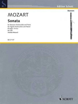 Schott - Sonata for Bassoon (Violoncello) and Piano in B-flat Major, K. 292
