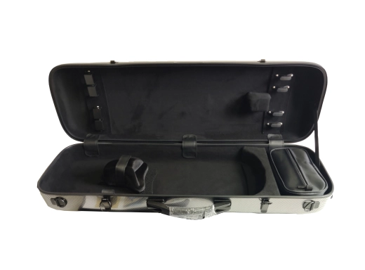 Oblong 4/4 Violin Case - Black Grid