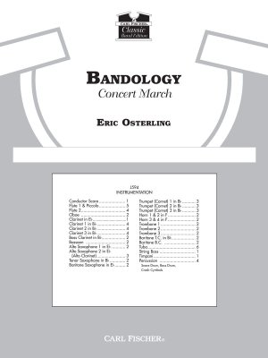 Carl Fischer - Bandology Osterling Partition matresse complte pour harmonie Niveau3