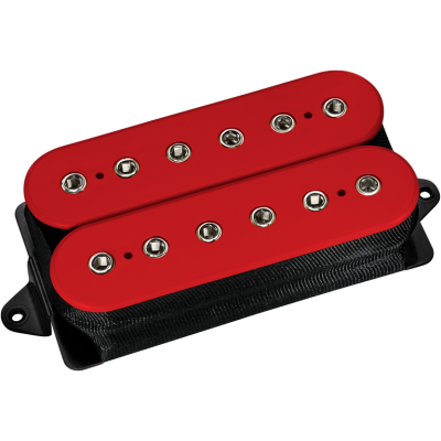 Evolution F-Spaced Bridge Pickup - Red with Nickel Poles
