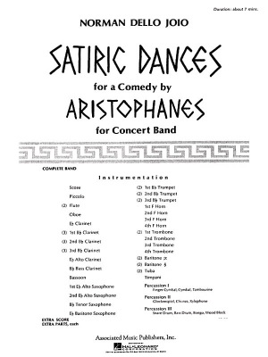 Associated Music Publishers - Satiric Dances (for a Comedy by Aristophanes) - Dello Joio - Concert Band Full Score - Gr. 4-5