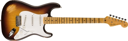 Limited Edition Fat 1954 Stratocaster Relic with Closet Classic Hardware, 1-Piece Quartersawn Maple Neck Fingerboard - Wide-Fade Chocolate 2-Color Sunburst