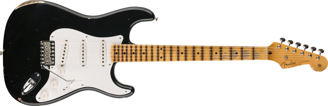 Limited Edition Fat 1954 Stratocaster Relic with Closet Classic Hardware, 1-Piece Quartersawn Maple Neck Fingerboard - Aged Black
