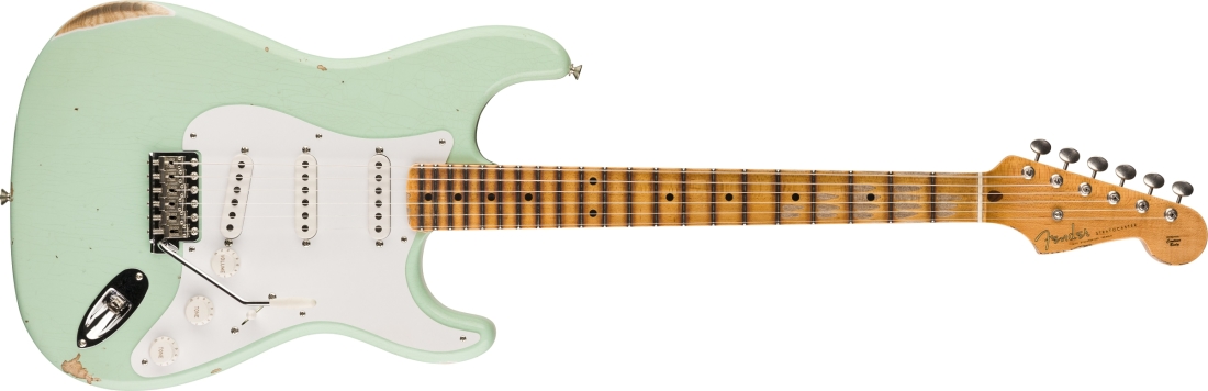 Limited Edition Fat 1954 Stratocaster Relic with Closet Classic Hardware, 1-Piece Quartersawn Maple Neck Fingerboard - Faded Aged Surf Green