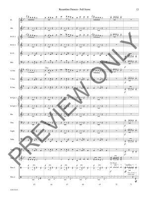 Byzantine Dances - Chambers - Concert Band Full Score- Gr. 2