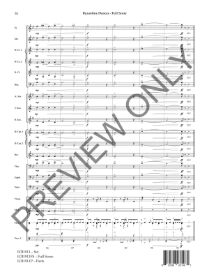 Byzantine Dances - Chambers - Concert Band Full Score- Gr. 2