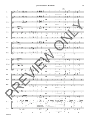 Byzantine Dances - Chambers - Concert Band Full Score- Gr. 2