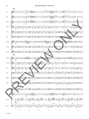 Byzantine Dances - Chambers - Concert Band Full Score- Gr. 2