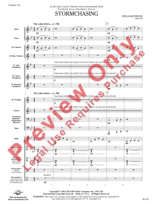 Stormchasing - Owens - Concert Band Full Score - Gr. 0.5