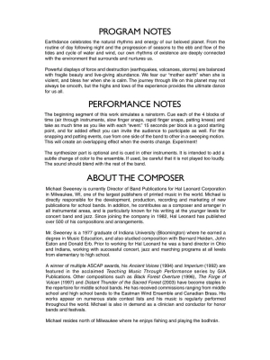 Earthdance - Sweeney - Concert Band Full Score - Gr. 3