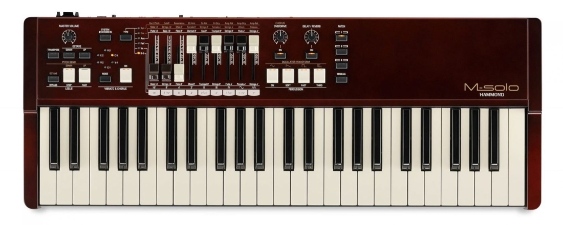 MSOLO 49-Key Portable Organ - Burgundy