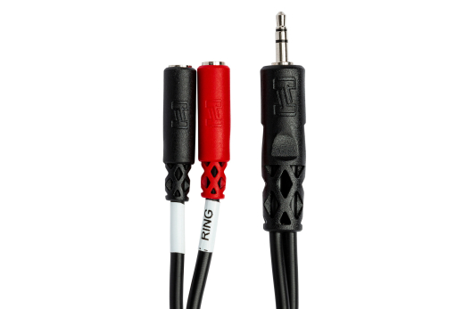 Stereo Breakout Y Cable 3.5 TRS to Dual 3.5 TS-F