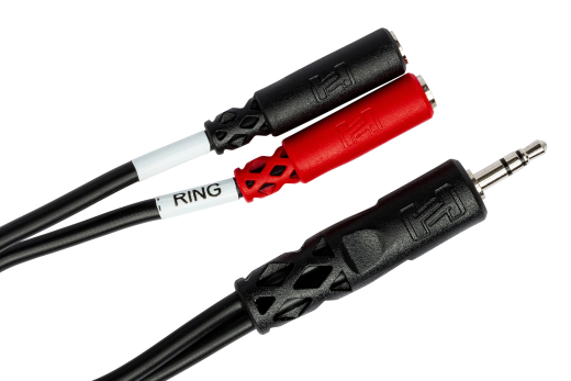 Stereo Breakout Y Cable 3.5 TRS to Dual 3.5 TS-F