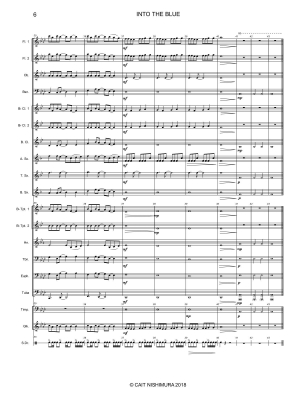 Into The Blue - Nishimura - Concert Band Full Score - Gr. 2