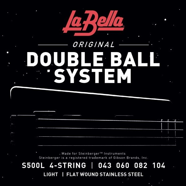 S500L Double Ball Bass Flat Wound Bass Strings Set - 43-104