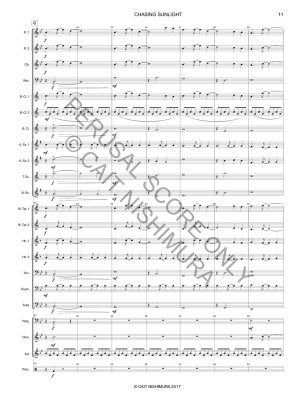 Chasing Sunlight - Nishimura - Concert Band Full Score - Gr. 3