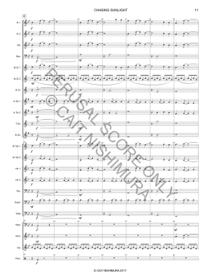 Chasing Sunlight - Nishimura - Concert Band Full Score - Gr. 3