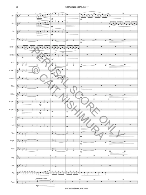 Chasing Sunlight - Nishimura - Concert Band Full Score - Gr. 3