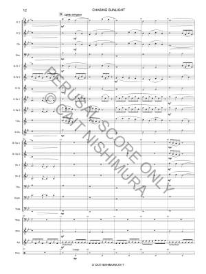 Chasing Sunlight - Nishimura - Concert Band Full Score - Gr. 3