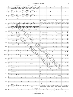 Chasing Sunlight - Nishimura - Concert Band Full Score - Gr. 3