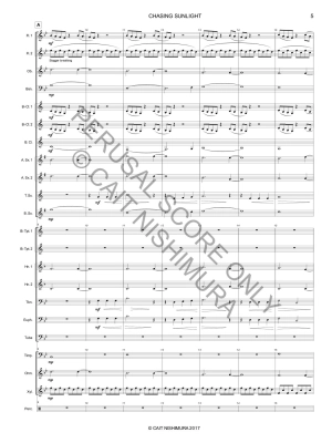 Chasing Sunlight - Nishimura - Concert Band Full Score - Gr. 3