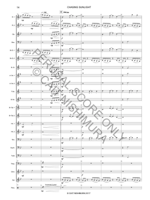 Chasing Sunlight - Nishimura - Concert Band Full Score - Gr. 3