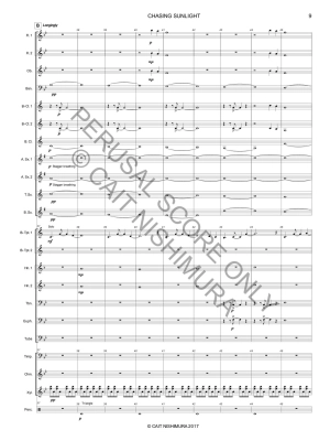 Chasing Sunlight - Nishimura - Concert Band Full Score - Gr. 3