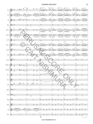 Chasing Sunlight - Nishimura - Concert Band Full Score - Gr. 3